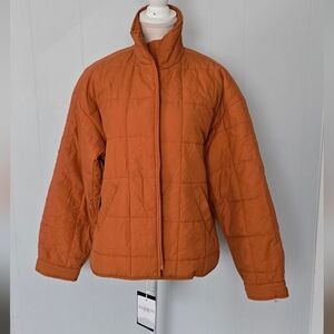 Orange Quilted Jacket